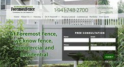 Desktop Screenshot of foremostfence.com