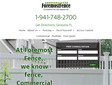 Tablet Screenshot of foremostfence.com